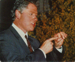 Former President of the United States explaining exactly what happened with him and intern Monica Lewinski